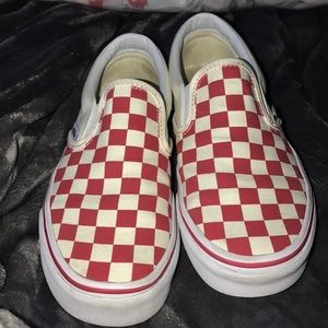 Red checkered vans